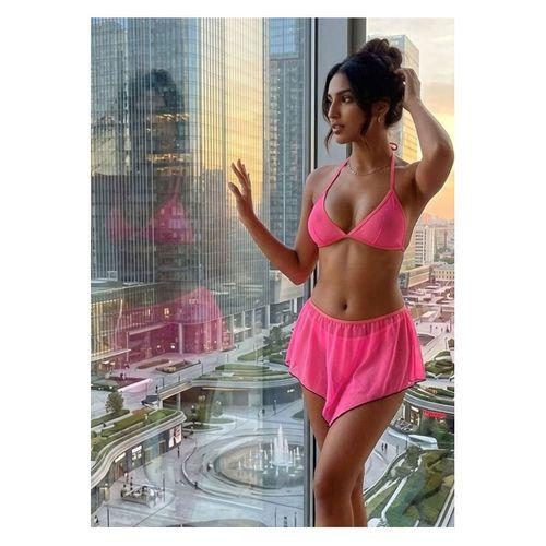 Fuşya Tül ve Mini Etekli  Takım