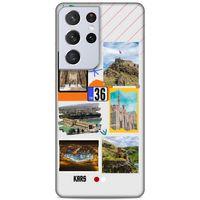 Lopard Samsung Galaxy S21 Ultra Uyumlu Kılıf Şehirli ※ (36) Kars Glitter Kılıf