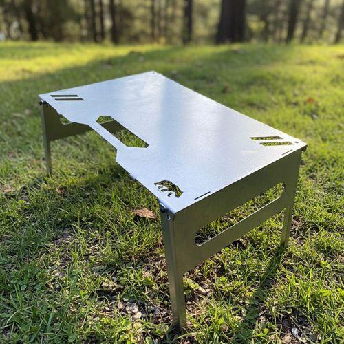 Kamp Ayısı® UniBase™ Modüler Katlanır Kamp Masası, 2mm Galvaniz Çelik, Çantalı