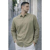 Faulkner Modal Kumaş Yakalı Uzun Kollu Yazlık Erkek Gömlek - Haki