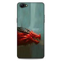 Oppo A79 Kılıf Dragons (17) Tasarım Kılıf Siyah Boynuzlu Ejderha