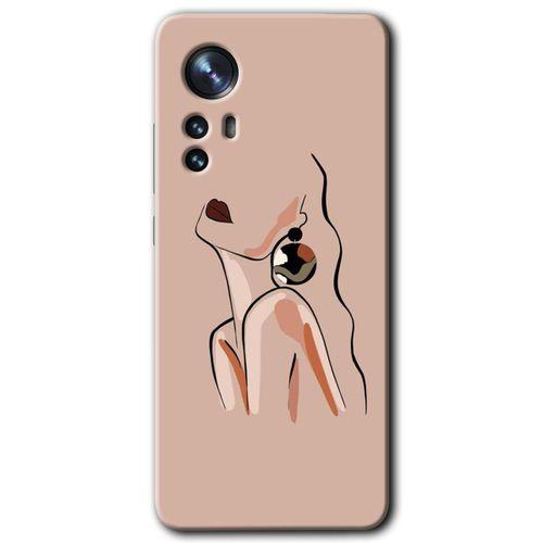 Xiaomi Mi 12 Pro Kılıf HD Desen Baskılı Arka Kapak - Çizim Silüet + Kırılmaz Cam