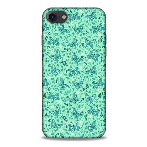 Apple Iphone 7 Kılıf Kelebek Etkisi (7) Telefon Kılıfı Pembe Mavi