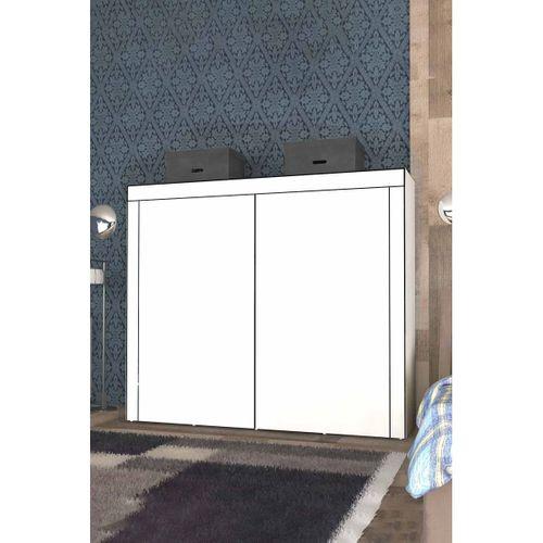 CimriKese Geniş Hacimli Raflı Askılı Bez Dolap Gardrop Beyaz