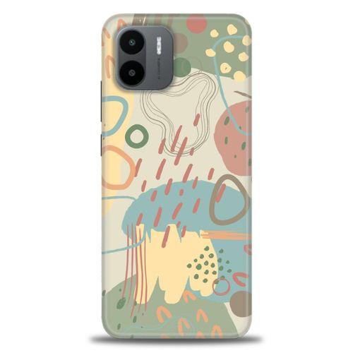 Xiaomi Redmi A1 Kılıf HD Baskılı Kılıf - Renkli Tuval + Tam Ekran Koruyucu