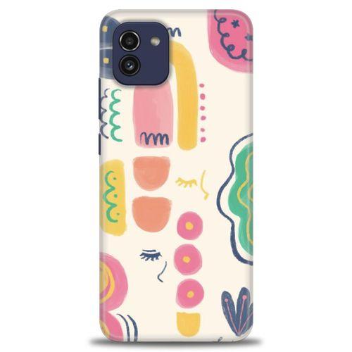 Samsung Galaxy A03 Kılıf HD Baskılı Kılıf - Çizim + Tam Ekran Koruyucu