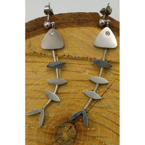 Gold Renk Figürlü Çelik  Küpe