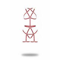 Kırmızı Body Harness Saten Şeritli Metal Halka Detaylı - Brf1200