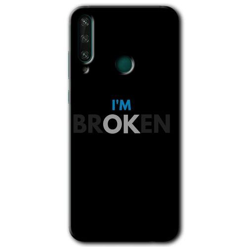 Huawei Y6P Kılıf HD Desen Baskılı Arka Kapak - Im Broken