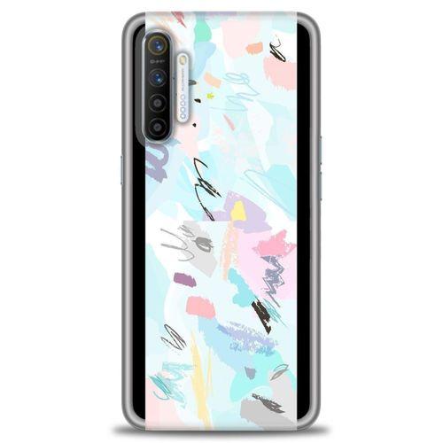 Realme XT Kılıf HD Baskılı Kılıf - Blue and Purple + Tam Ekran Koruyucu