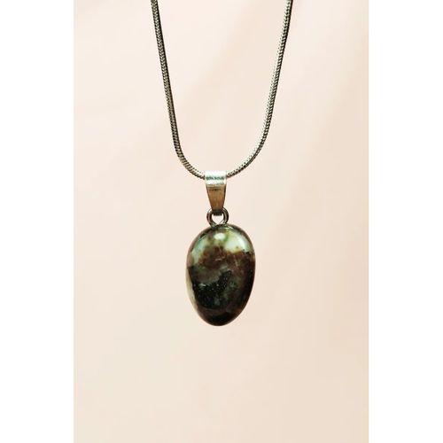 Turmalin Doğal Taşı Zincirli El Yapımı Kolye Uç: 2 cm Zincir: 20 cm Kutulu