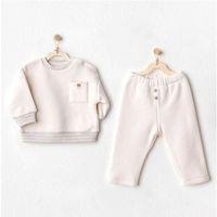 Andywawa Andywawa AC25158 Soft 2'Li Bebe Takım Ekru