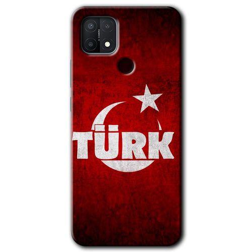 OPPO Oppo A15s Kılıf HD Desen Baskılı Arka Kapak - Ayyıldız Türk