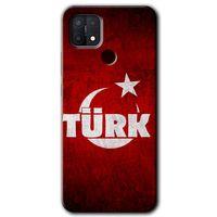 OPPO Oppo A15s Kılıf HD Desen Baskılı Arka Kapak - Ayyıldız Türk