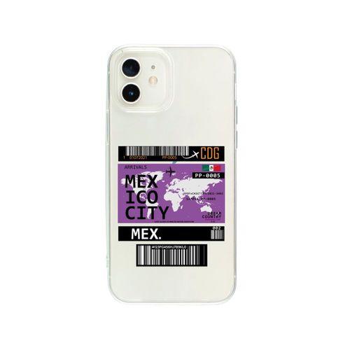 iPhone 12 Mini Mexico Desenli Premium Şeffaf Silikon Kılıf