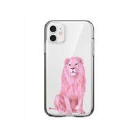 iPhone 11 Pembe Aslan Tasarımlı Şeffaf  Telefon Kılıfı