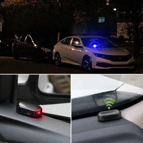 Araç İçin Caydırıcı Solar Enerji İle Şarj Olan  Güçlü Yapışkanlı Işıklı Plastik Mini Sahte Alarm