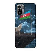 Xiaomi Redmi Note 10S Uyumlu Kılıf Azarbaijan (25) Antişok Kapak Kurt Bayrak