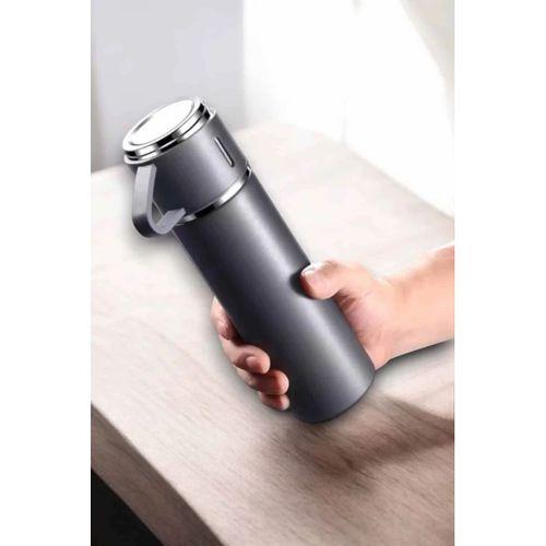 Şık Ve Dayanıklı 3 Bardaklı Termos Seti Uzun Süre Isı Koruma Özellikli