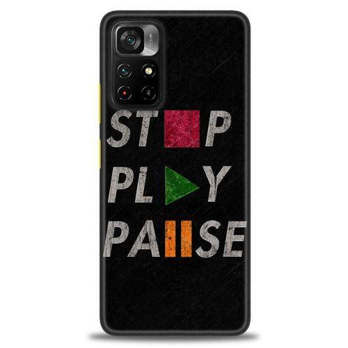 Xiaomi Redmi Note 11 Pro Plus Kılıf HD Baskılı Kılıf - Stop Play + Tam Ekran Koruyucu