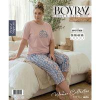Boyraz Bps-01808 Kadın Battal Kısa Kol Kapri Takım