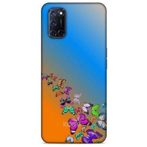 Oppo A72 Kılıf Kelebek Etkisi (50) Shockproof Kılıf Bordo Pembe