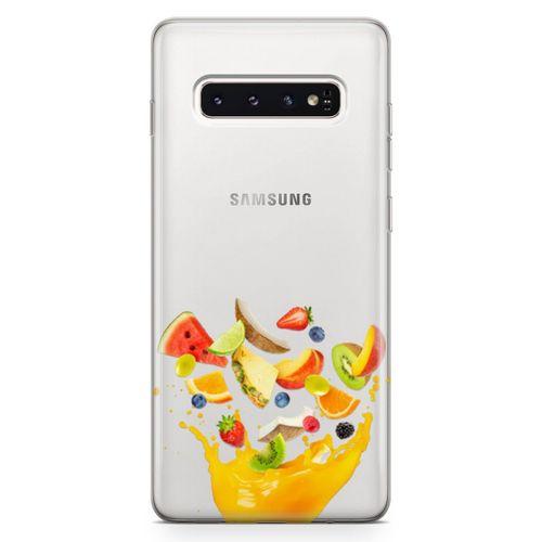 Samsung Galaxy S10 Kılıf Katı Meyve Sıkacağı Arka Kapak Koruma Desenli Full Koruyucu