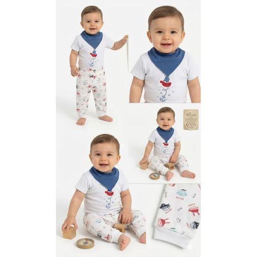 6/18 Ay Fularlı Çıtçıtlı Bady Bebek Takımı