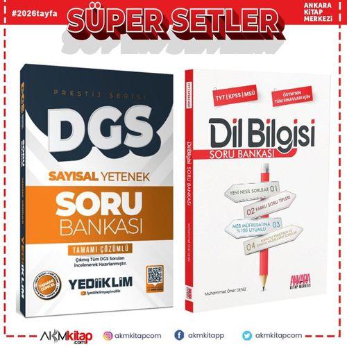 Yediiklim 2026 DGS Sayısal Yetenek ve AKM Dil Bilgisi Soru Bankası Seti 2 Kitap