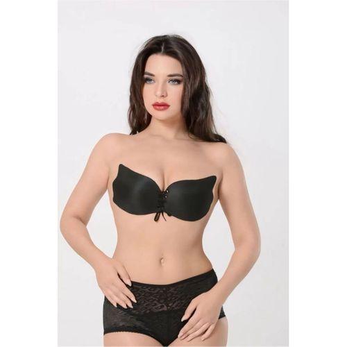 Siyah Yapışkan Kelebek Sütyen-519