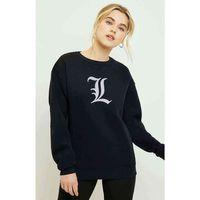 L Deadnote Baskılı Siyah Kadın Sweatshirt