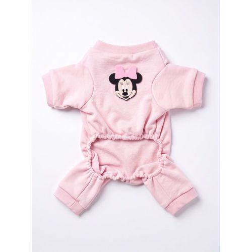 Pinkie Mouse Kedi Tulumu | Pembe Kalın Penye Kedi Kıyafeti | Sevimli Fare ve Kurdele Detaylı