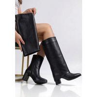 Wila Siyah Cilt Topuklu Tak Çıkar Çizme