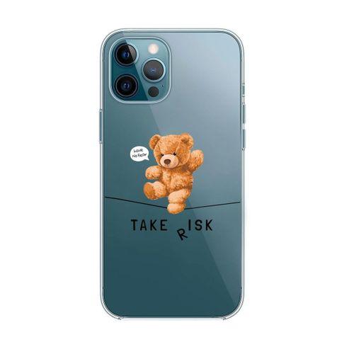 iPhone 12 Pro Max Take Risk Premium Şeffaf Silikon Kılıf