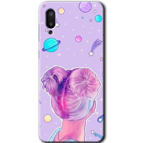 MRCİLETİSİM Samsung Galaxy A02 Kılıf Baskılı Kapak - Uzaylı Kız +Tam Ekran Koruyucu