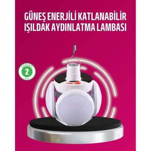 Solar Ve Usb  Su Geçirmez Katlanabilir Led Lamba