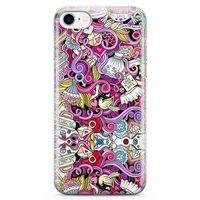 Apple iPhone 7 Kılıf Sevgili Doodle Arka Kapak Koruma Desenli Full Koruyucu