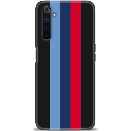 Realme 6 Pro Kılıf HD Baskılı Kılıf - Bordo Çubuk + Tam Ekran Koruyucu