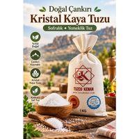 Doğal Çankırı Kristal Kaya Tuzu 1 KG – Sofralık ve Yemeklik Kaya Tuzu