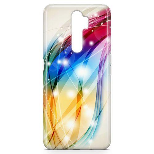 Oppo A9 2020 Kılıf Renkli Fiyonklar Arka Kapak Koruma Desenli Full Koruyucu