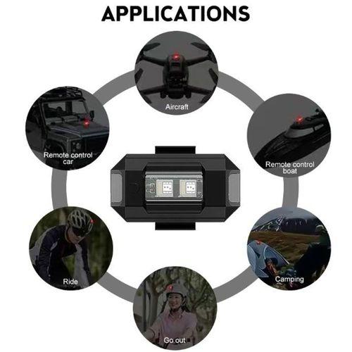 7 Renk Bisiklet Motosiklet Drone Işığı Çakarlı Lamba - 1 Adet Fiyatıdır