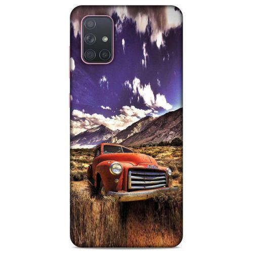 Lopard Samsung Galaxy A71 Uyumlu Kılıf PickUpX (28) Arka Kapak Kırmızı Antika