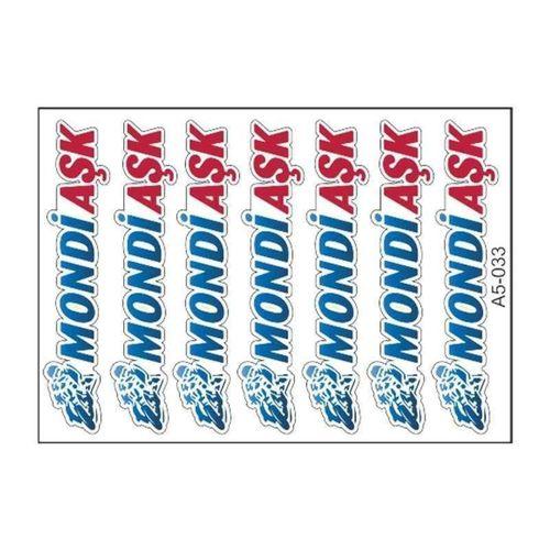 SEVGENT A5 Sticker 045 Tek Paket Çoklu