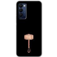 MRCİLETİSİM Tecno Camon 18 Kılıf HD Desen Baskılı Arka Kapak+Temperli Cam - Thor Çekiç