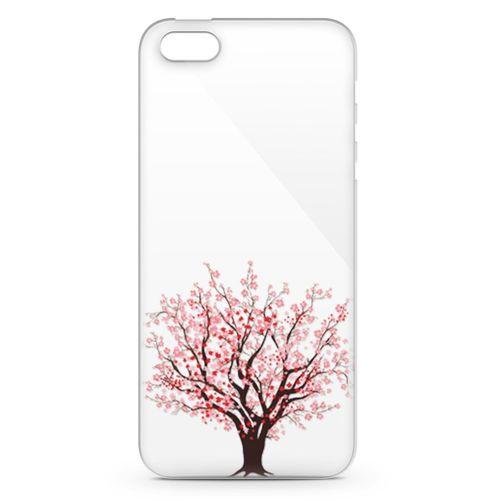 Apple iPhone SE Kılıf Kiraz Tomurcuk Arka Kapak Koruma Desenli Full Koruyucu