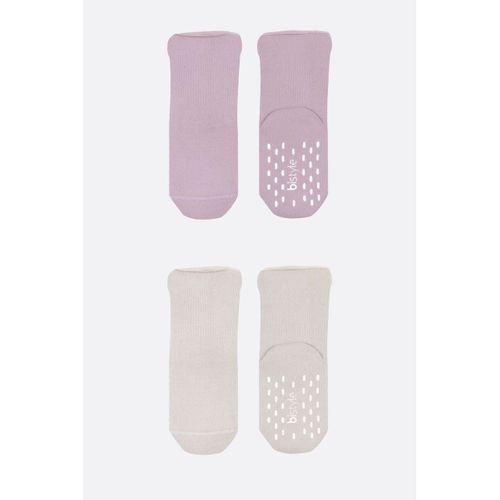 Bi̇style 2'li Havlu Soket Kaymaz Basic Gi̇rl 10507 Lila