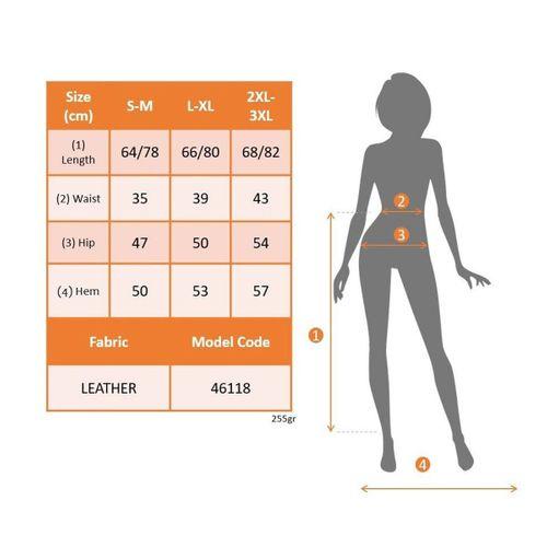 Kadın Yüksek Bel Kuşaklı Yanlardan Düğmeli Mini Deri Etek