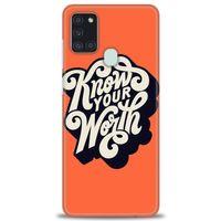 Samsung Galaxy A21S Kılıf HD Baskılı Kılıf - Know Your Worth + Tam Ekran Koruyucu