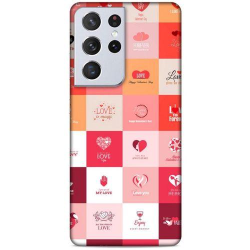 Lopard Samsung Galaxy S21 Ultra Uyumlu Kılıf Sevgililer Günü (11) Tam Koruma