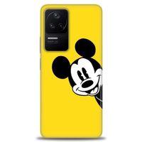 Xiaomi Poco F4 Kılıf HD Baskılı Kılıf - Sarı Mickey Mouse + Tam Ekran Koruyucu